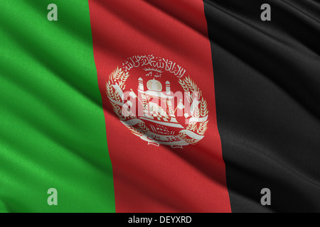 National flag of Afghanistan Stock Photo