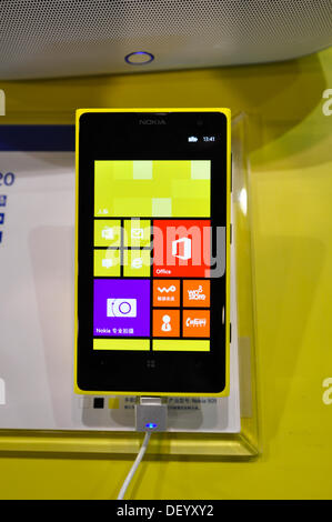 Beijing, China - 25 September, 2013, PT/ EXPO COMM China 2013, one of the largest and influential ICT and electronics science and technology exhibitions in Asia. Nokia Lumia 1020 Credit:  momo leif/Ģ����ý Live News Stock Photo