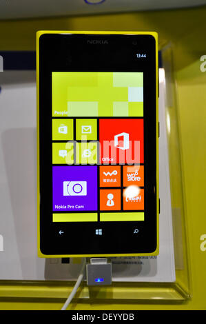 Beijing, China - 25 September, 2013, PT/ EXPO COMM China 2013, one of the largest and influential ICT and electronics science and technology exhibitions in Asia. Nokia Lumia 1020 Credit:  momo leif/Ģ����ý Live News Stock Photo