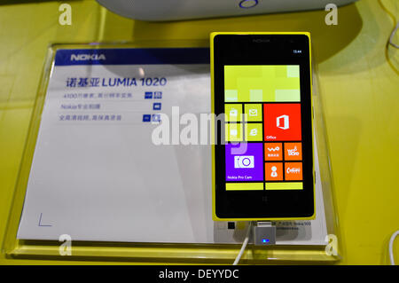 Beijing, China - 25 September, 2013, PT/ EXPO COMM China 2013, one of the largest and influential ICT and electronics science and technology exhibitions in Asia. Nokia Lumia 1020 Credit:  momo leif/Ģ����ý Live News Stock Photo