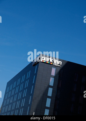 Park Inn by Radisson sign in Manchester UK Stock Photo