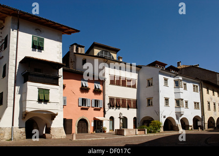 Neumarkt on the Adige, covered pavement, Bolzano-Bozen, Southern Tyrol, Italy, Europe Stock Photo