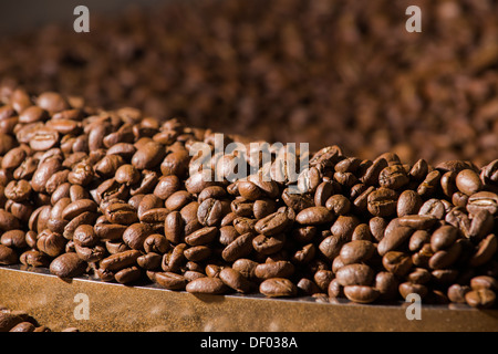 Cooling of freshly roasted coffee beans Stock Photo