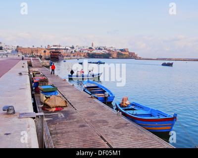 View of the old medina in Rabat and Bouregreg River, Morocco, Africa Stock Photo
