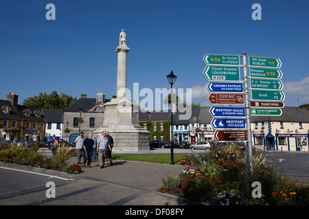 the octagon with statue of st patrick westport county mayo republic of ireland Stock Photo