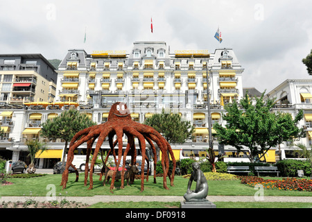 Grand Suisse Hotel, Montreux, canton of Vaud, Lake Geneva, Switzerland, Europe Stock Photo