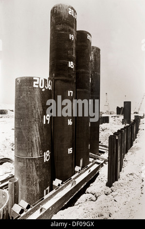Dubai UAE Construction 1977 Piling Stock Photo