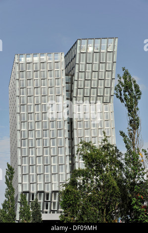 Tanzende Tuerme, dancing towers, hotel and office building, completed in 2012, Reeperbahn street, Hanseatic City of Hamburg Stock Photo