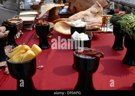 Seoul Korea Harvest Day Celebration Meal Table Palace Grounds Chuseok Stock Photo