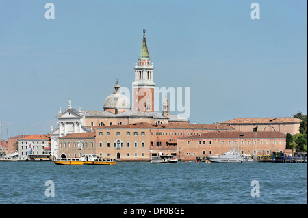 Grand Canal, San Giorgio Maggiore with Campanile, Venice, Veneto, Italy, Europe Stock Photo