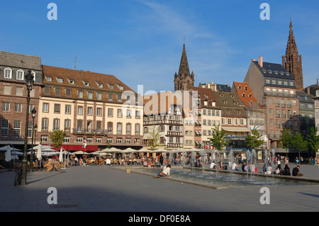 Strasbourg, Kleber square, UNESCO world heritage site, Place Kleber, Alsace, Bas Rhin, France, Europe Stock Photo