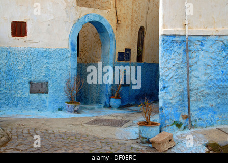 A door in Kasbah des Oudaias, the historic district of Rabat, Morocco, Africa Stock Photo