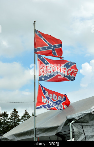 Confederate flags flying Stock Photo