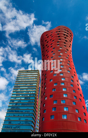 Torre Realia BCN, Hospitalet de Llobregat, Barcelona, Catalonia, Spain Stock Photo