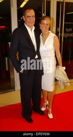 Bernd Eichinger and his daughter Nina Eichinger at the premiere of 'Downfall' in Munich. Stock Photo