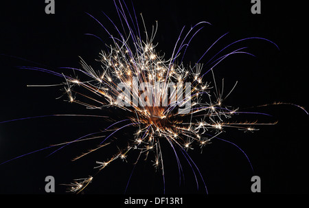 Berlin, Germany, fireworks on the Pyroworld 2011 Stock Photo