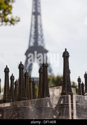 Models of the Eiffel Tour on sale, Paris, France Stock Photo