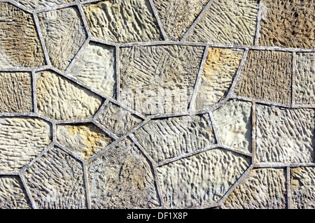 rough textures on a concrete wall with geometrical shapes Stock Photo