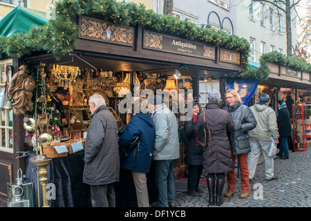 shopping at the Christmas market in Cologne, Germany Stock Photo