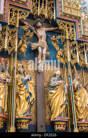 St. Jacob's church High Altar of Jesus Christ, Rothenburg, Germany Stock Photo