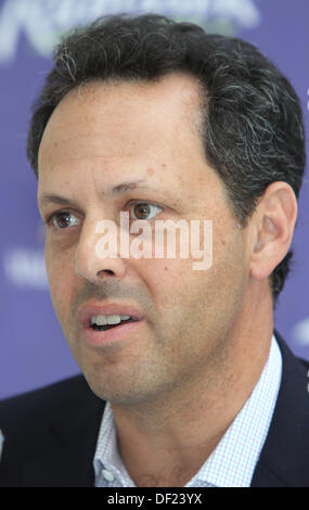 Watford, Hertfordshire, UK. 25th Sep, 2013. President Mark Wilf of the Minnesota Vikings - here for Sunday's NFL International Series Game 7 vs Pittsburgh Steelers at Wembley Stadium - at a Press Conference at the Grove Hotel, Watford, Hertfordshire, England - September 25th 2013 Photo by Keith Mayhew © KEITH MAYHEW/Alamy Live News Stock Photo