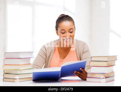 international student studying in college Stock Photo
