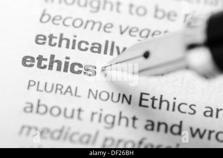 Ethics - Dictionary Series Stock Photo