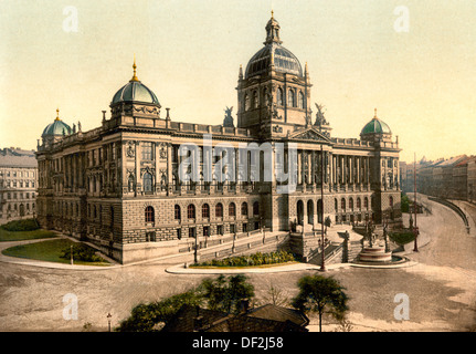 Museum, Prague, Bohemia, Austro-Hungary, circa 1900 Stock Photo