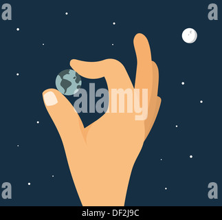 The world at your fingertips Stock Photo - Alamy