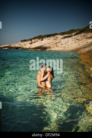 Brunette young couple during their honeymoon Stock Photo