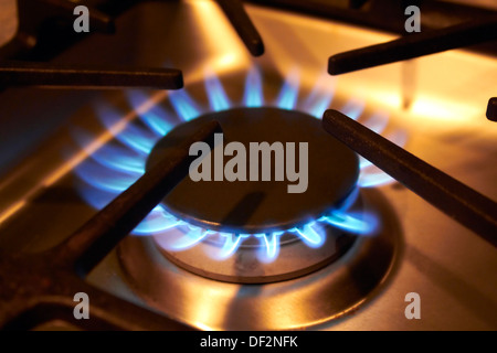 Black Gas Stove Burner Stock Photo