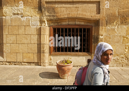 On the street behind The Citadel in Cairo (Tomb of Mohammed Ali) Stock Photo