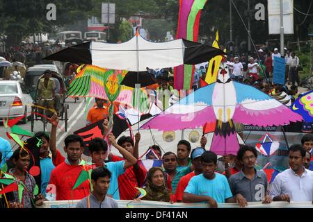 Bangladesh Tourism Board has organised a colorful procession in Dhaka on September 27, 2013. Marking World Tourism Day. Stock Photo
