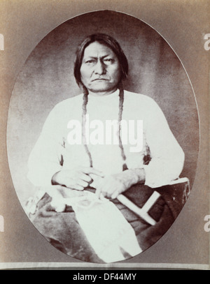 Sitting Bull (1831-1890), Chief of the Hunkpapa Band of the Lakota Sioux, Portrait, 1882 Stock Photo