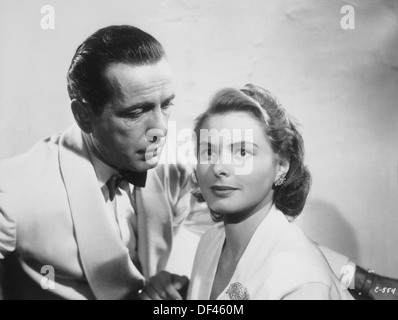 Humphrey Bogart and Ingrid Bergman, On-Set of the Film, 'Casablanca', 1942 Stock Photo