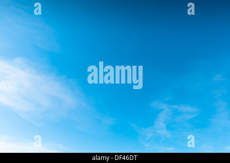 Deep Blue Sky With Clouds Stock Photo