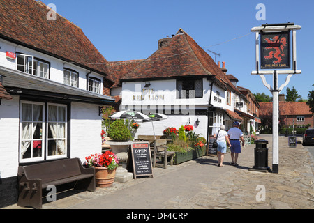 The Red Lion pub in Biddenden Village, Weald of Kent, England, UK, GB Stock Photo