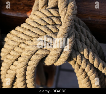 Ship ropes Stock Photo