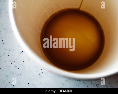 Empty Coffee Cup, Hgh Angle View, Close Up Stock Photo