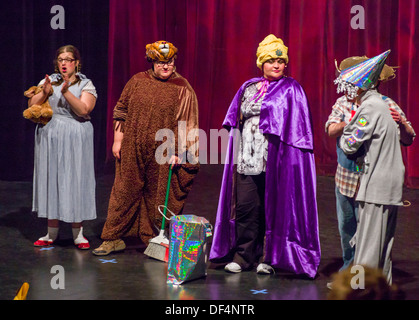 Starpoint members perform Wizard of Oz. Starpoint provides services to children &  adults with developmental disabilities. Stock Photo
