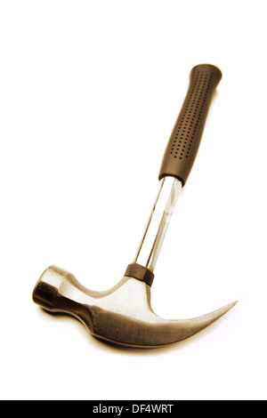 One claw hammer isolated on plain background Stock Photo