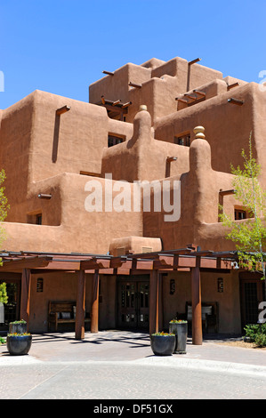 Santa Fe New Mexico The Inn at Loretto showing the Pueblo Revival style