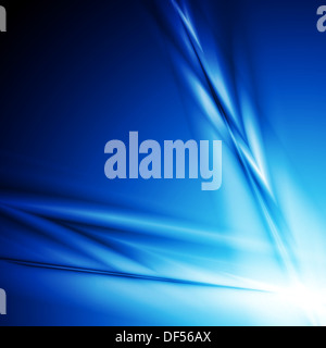 Vector illustration of blue abstract background made of colorful curved ...