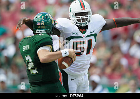 Miami Hurricanes Shayon Green (51) in action during a game against the ...