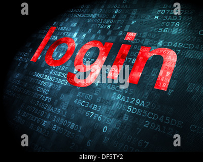 Information concept: login on digital background Stock Photo