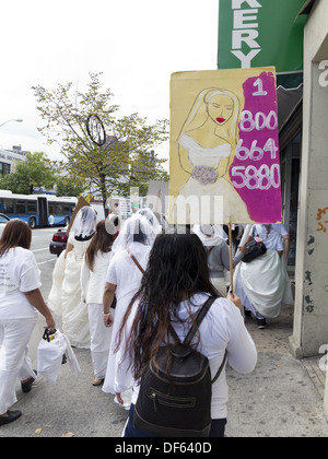 13th Annual Gladys Ricart and Victims of Domestic Violence Memorial Walk, Brides' March, 2013. Stock Photo