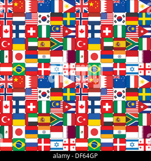 seamless background with some of world flags Stock Photo - Alamy