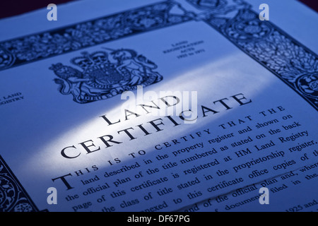 land registry certificate document property alamy seal official