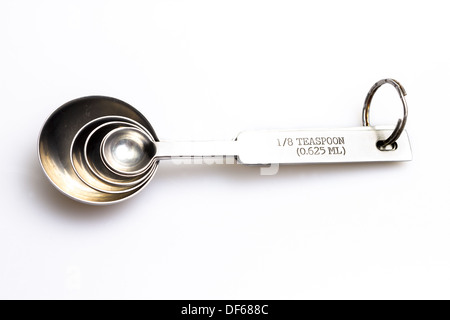 Measuring spoons isolated on white Stock Photo