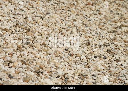 Beach pebbles abstract background pattern Stock Photo